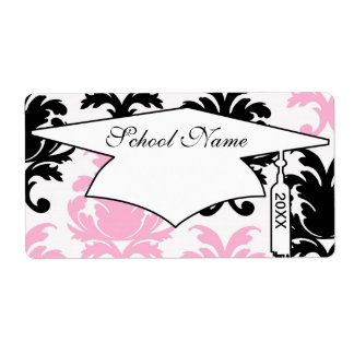 white black pink lovely bold damask