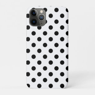 White & Black Polka Dots Dot iPhone 11 Pro Case