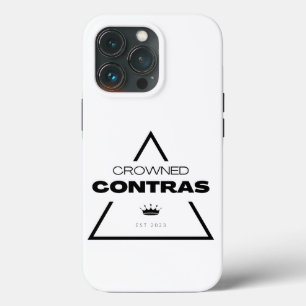 White Black Prism Crowned Contras iPhone 13 Cases