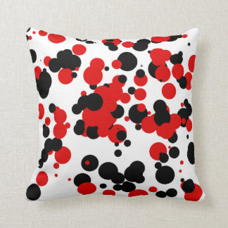 White black red throw pillow
