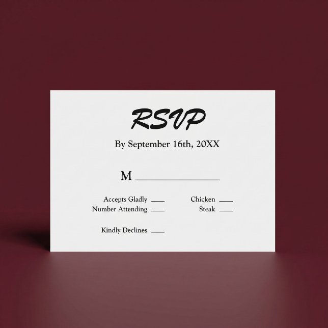 White/Black RSVP Card (Creator Uploaded)
