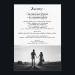 White & Black Script Photo Wedding Itinerary Program<br><div class="desc">A beautiful white and black calligraphy script design showcasing the couple's photo. A modern wedding couple photo design with simple minimalistic elements. An ideal wedding modern Itinerary program design for anyone who loves script calligraphy, black and white designs and photo picture wedding stationery. Matching wedding invitations and other stationery items...</div>
