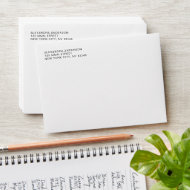 White Black Simple Minimalist Coloured Envelope