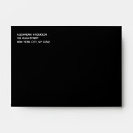 White Black Simple Minimalist Coloured Envelope