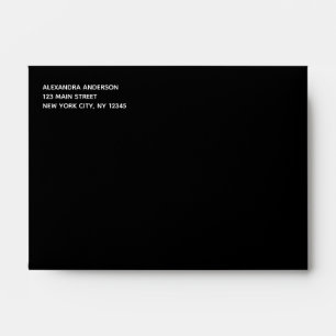 White Black Simple Minimalist Coloured Envelope