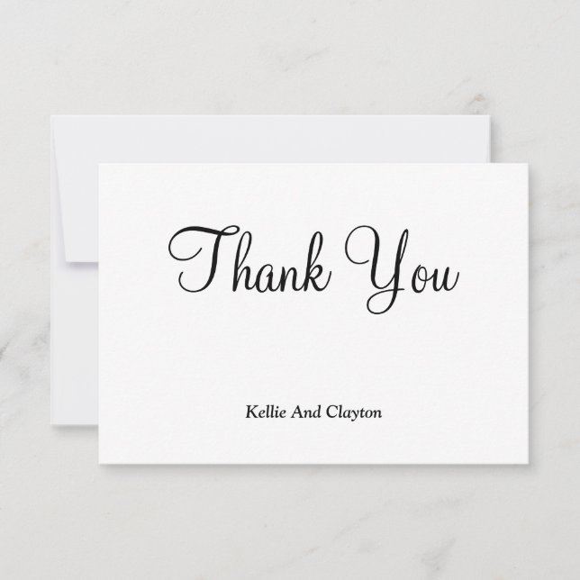 White/Black Thank You Cards (Front)