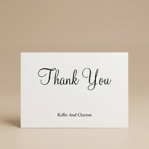 White/Black Thank You Cards