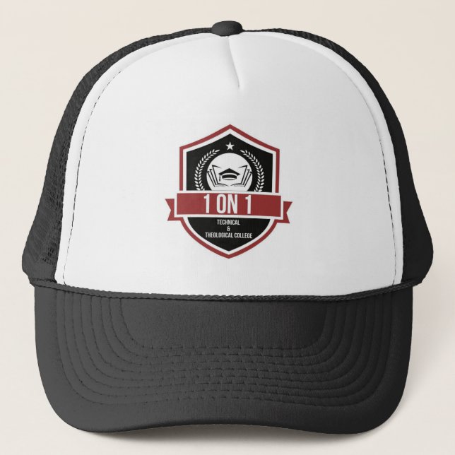 White/Black Trucker Style 1 on 1 TNTC Hat (Front)