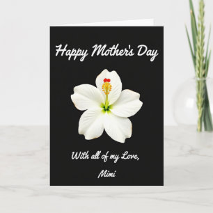 White Bloom Mothers Day Love Card