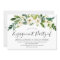 White Blooming Flowers Engagement Party Invitation
