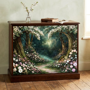 White Blossom Enchanted Woodland Path Decoupage Tissue Paper
