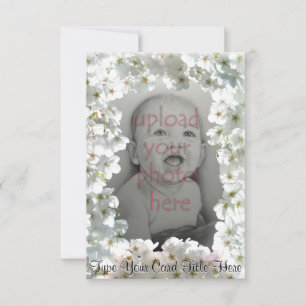 White Blossom Invitations Personalized RSVP Cards