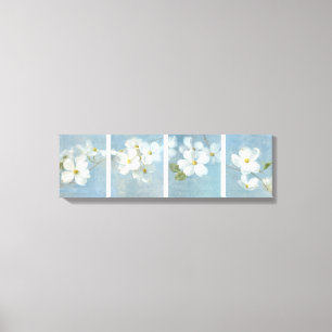 White Blossom Panel Canvas Print