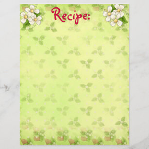 White Blossom Recipe Paper