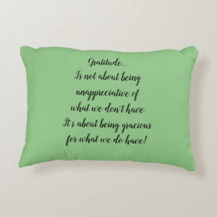 White Blossoms Abstract Gratitude  Accent Pillow