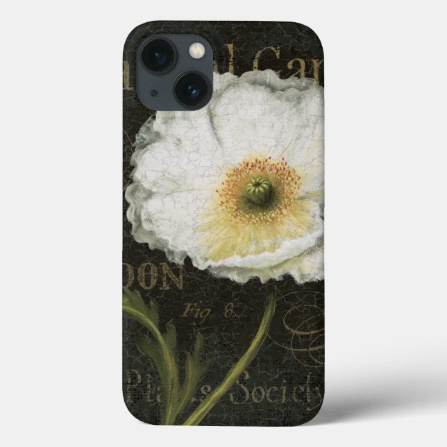 White Blossoms and Leaves Case-Mate iPhone Case (Back)