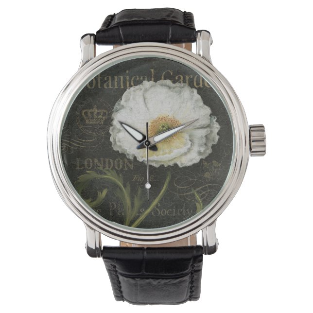 White Blossoms and Leaves Watch (Front)