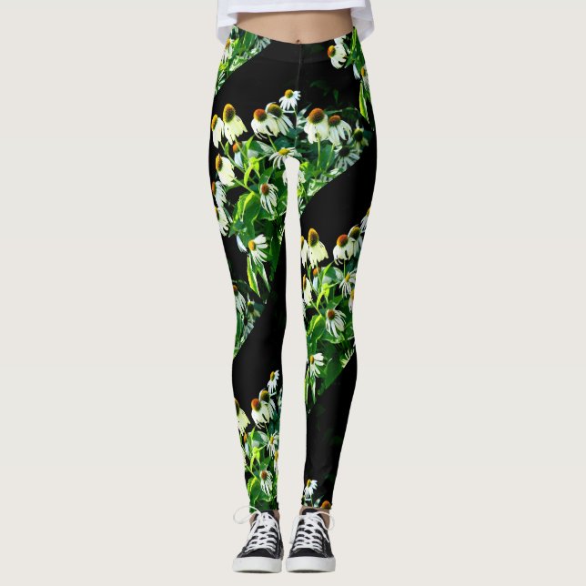 white blossoms black leggings (Front)