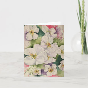 White Blossoms Card