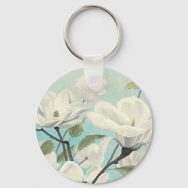 White Blossoms from the South Keychain (Front)