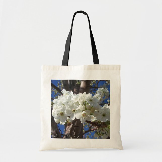 White Blossoms II Spring Flowering Tree Tote Bag (Front)