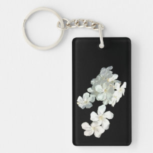 White Blossoms Keychain