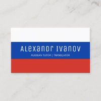 White Blue and Red Russian Language Tutor