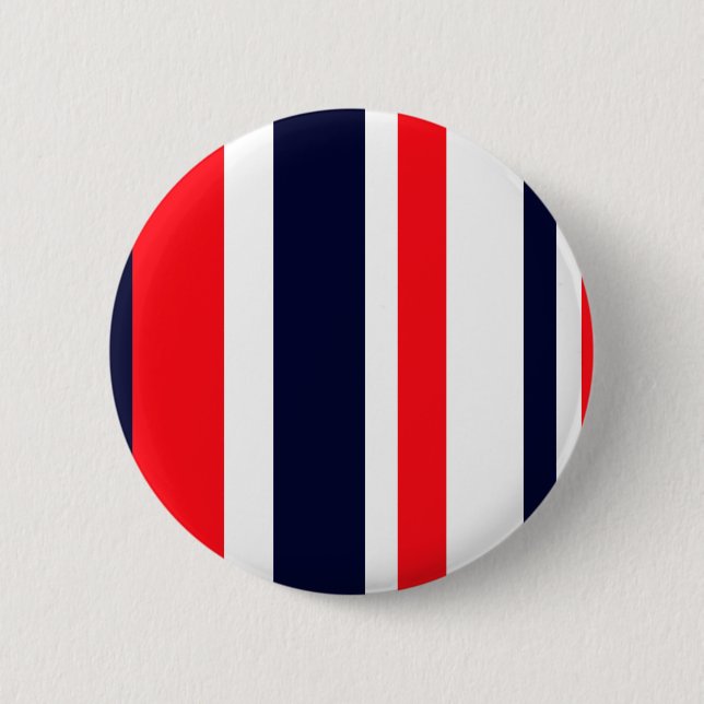 White, Blue And Red Stripes 2 Inch Round Button (Front)