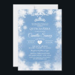 White & Blue Christmas Sweet 16th Birthday Invite7 Invitation<br><div class="desc">White & Blue Christmas Sweet 16th Birthday Invite7</div>