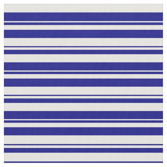 White & Blue Coloured Striped Pattern Fabric (Close Up)