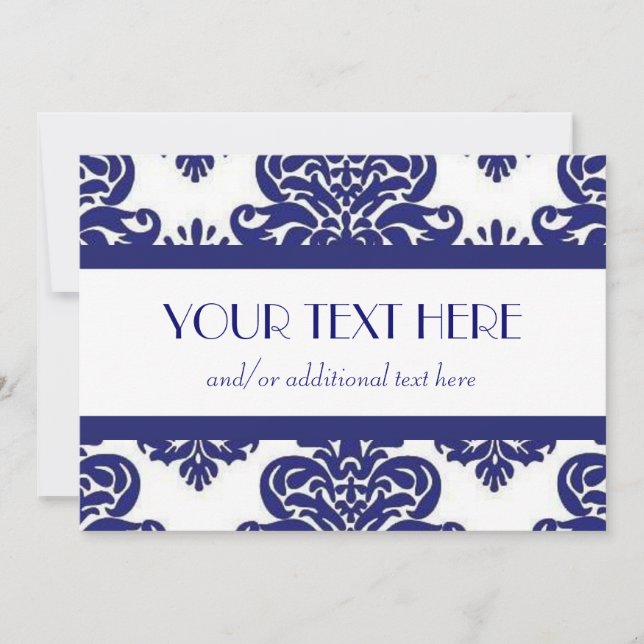 White & Blue Damask (Front)