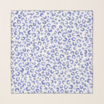 White Blue Glitter Leopard Animal Print Scarf<br><div class="desc">Stylish white and blue glitter leopard,  cheetah animal print luxurious pattern,  featuring a blend of blue and purple shining glittery animal print trendy design,  on a white background. A glam,  girly fashionable illustration,  with blue,  violet,  and white tones wild cat,  animal print beautiful photo.</div>