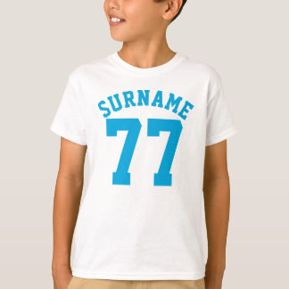 White & Blue Kids | Sports Jersey Design T-Shirt