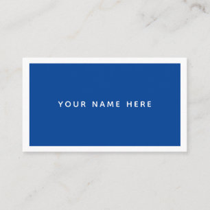 White Blue Modern Minimal Business Card