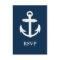 White/Blue Nautical Anchor Symbol