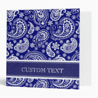 White & Blue Ornate Retro Paisley Pattern Design