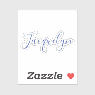White Blue Plain Elegant Modern Calligraphy Name