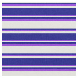 White, Blue & Purple Coloured Pattern Fabric