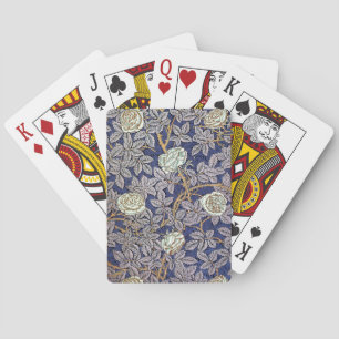 White Blue Roses Playing Cards