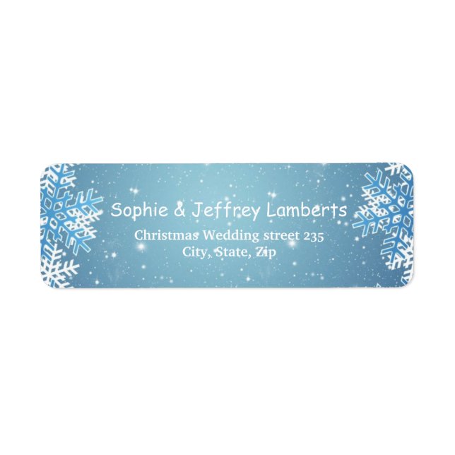 White blue snowflakes on blue Christmas (Front)