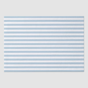 White Blue Stripes Tissue Paper