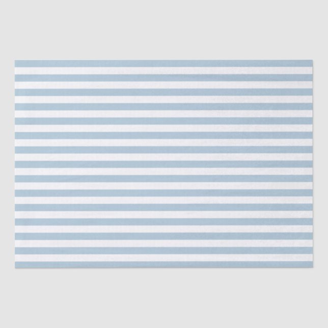 White Blue Stripes Tissue Paper (Front)