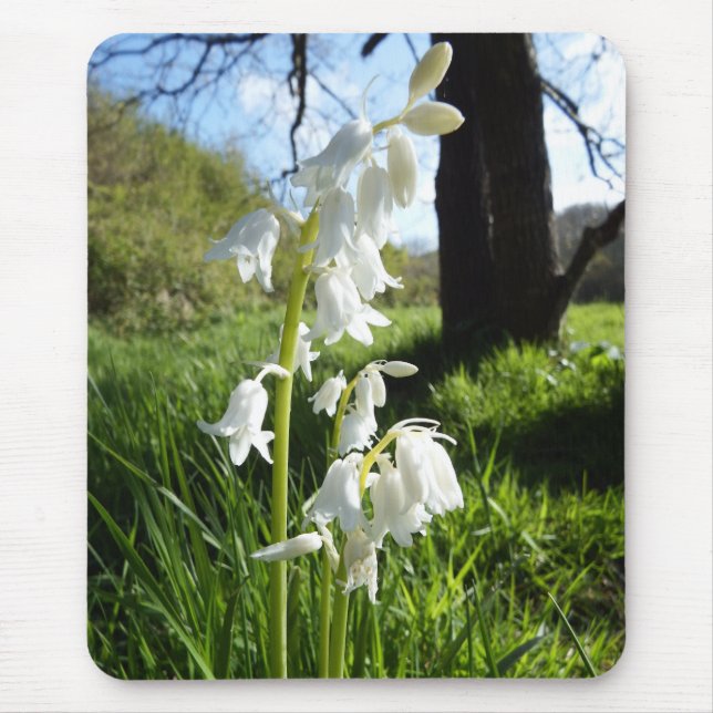 White Bluebells Mousepad (Front)