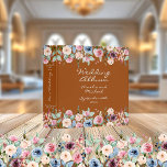 White Blush Roses Terracotta Wedding Album Binder<br><div class="desc">White Blush Roses Terracotta</div>