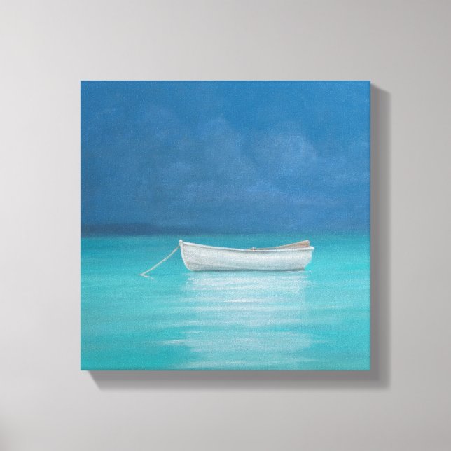 White boat Kilifi 2012 Canvas Print (Front)