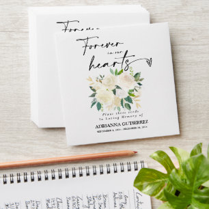 White Boho Floral Seed Packet Memorial Funeral Env Envelope