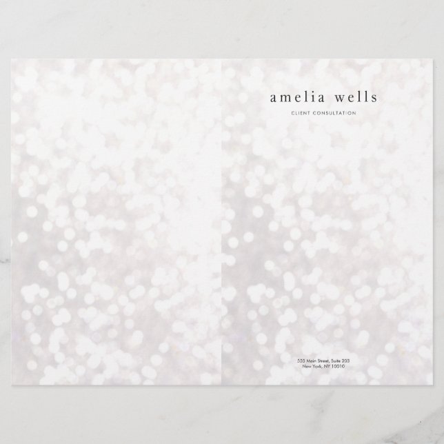 White Bokeh Bi-fold Leaflet Letterhead (Front)