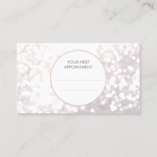 White Bokeh Gold Sequin Hair Salon Appointment