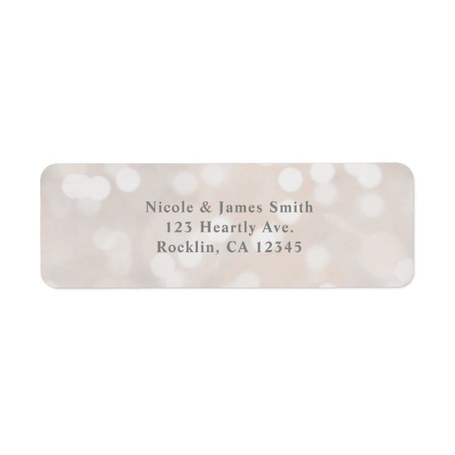 White Bokeh Modern Glamor Chic Party Invitation (Devant)