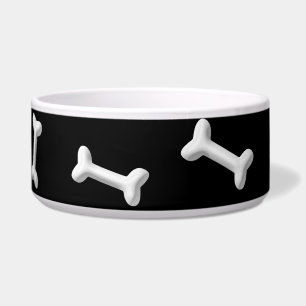 White Bones On Black Background Custom